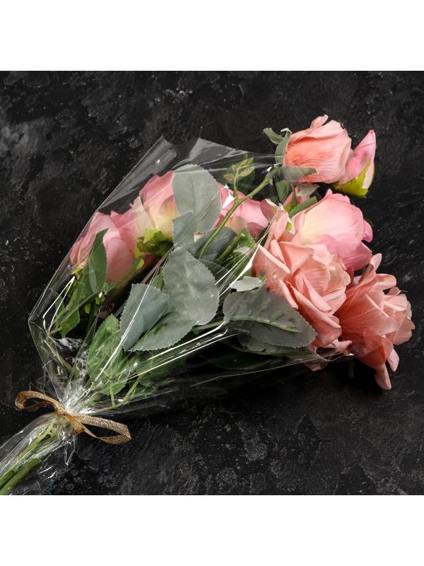 Пакет для цветов, конус, 6+23+40см, прозрачный