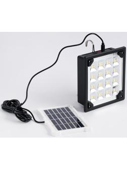 Фонарь кемпинговый аккумуляторный, 20 Вт, 1200 мАч, 32 SMD, 3 режима, солнечная батарея