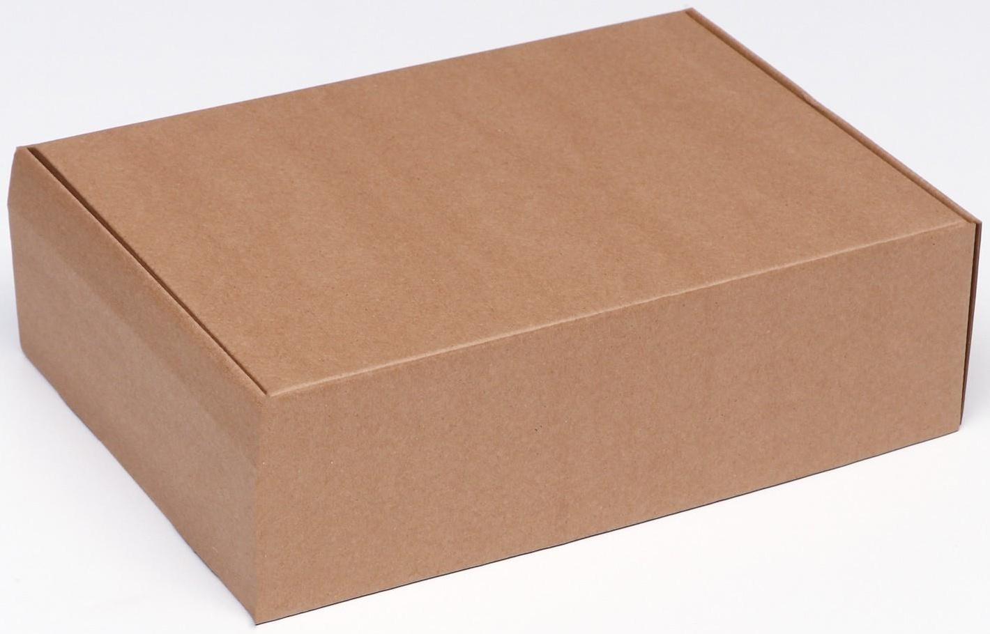 Коробка самосборная, бурая, 31 х 22 х 9,5 см