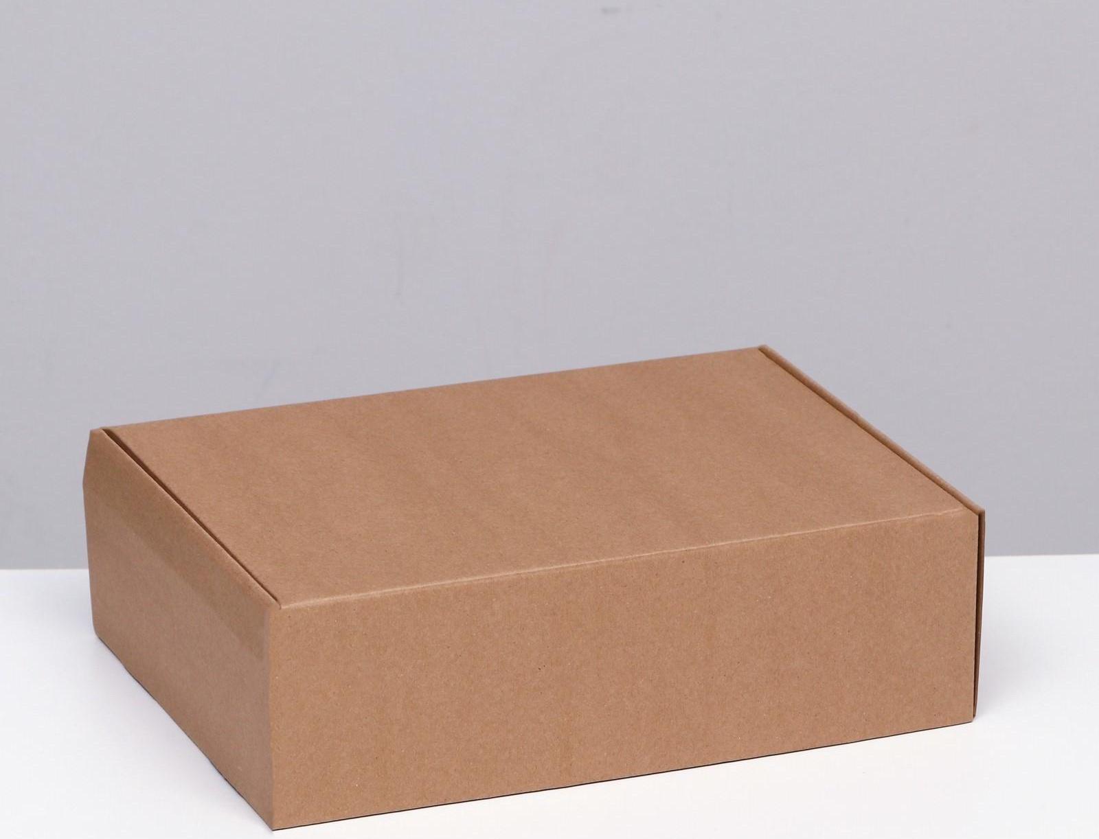 Коробка самосборная, бурая, 31 х 22 х 9,5 см