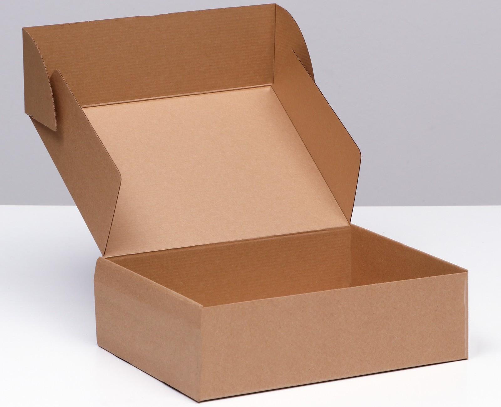 Коробка самосборная, бурая, 31 х 22 х 9,5 см