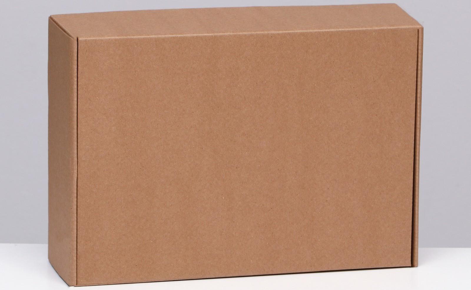 Коробка самосборная, бурая, 31 х 22 х 9,5 см