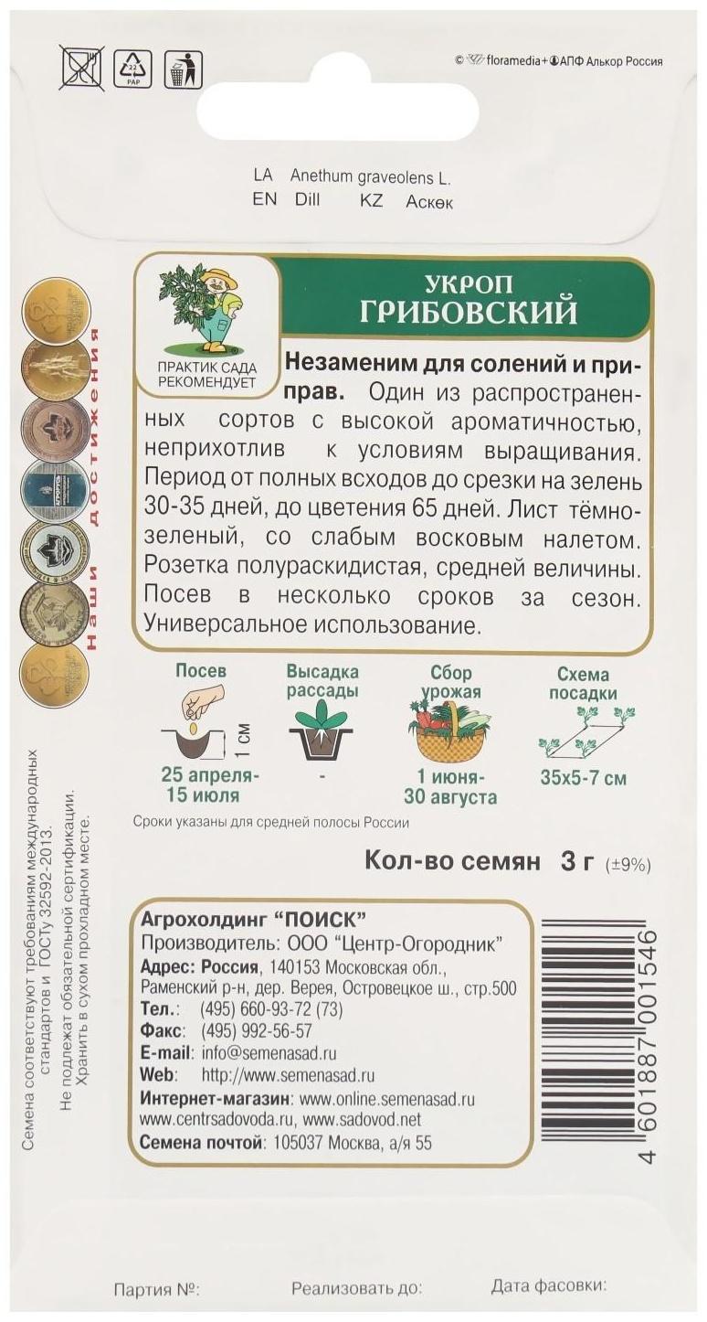 Семена Укроп 