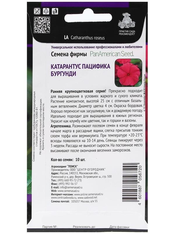 Семена цветов Катарантус Пацифика  