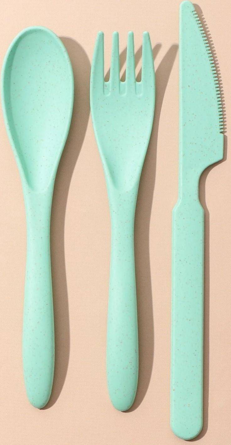 Набор столовых приборов «Кто не обедает, тот работает», вилка, ложка, нож