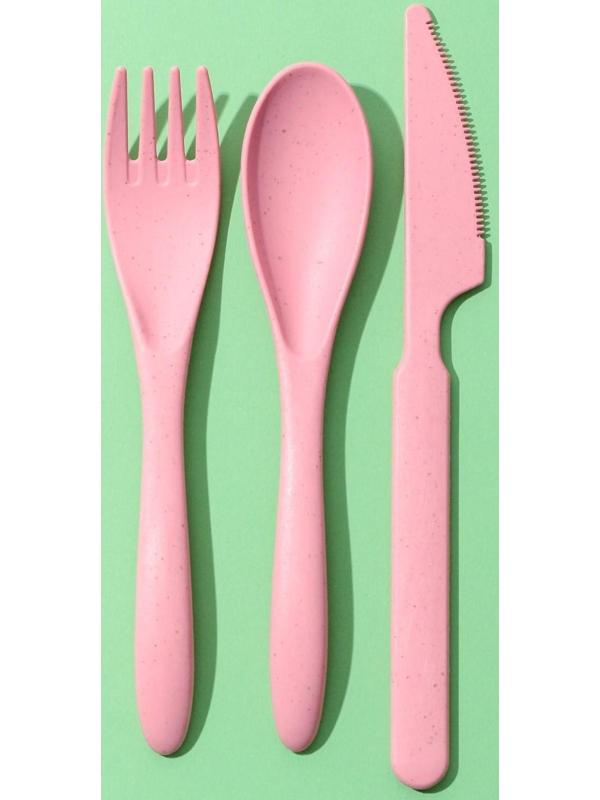 Набор столовых приборов «Опять жрешь?», вилка, ложка, нож