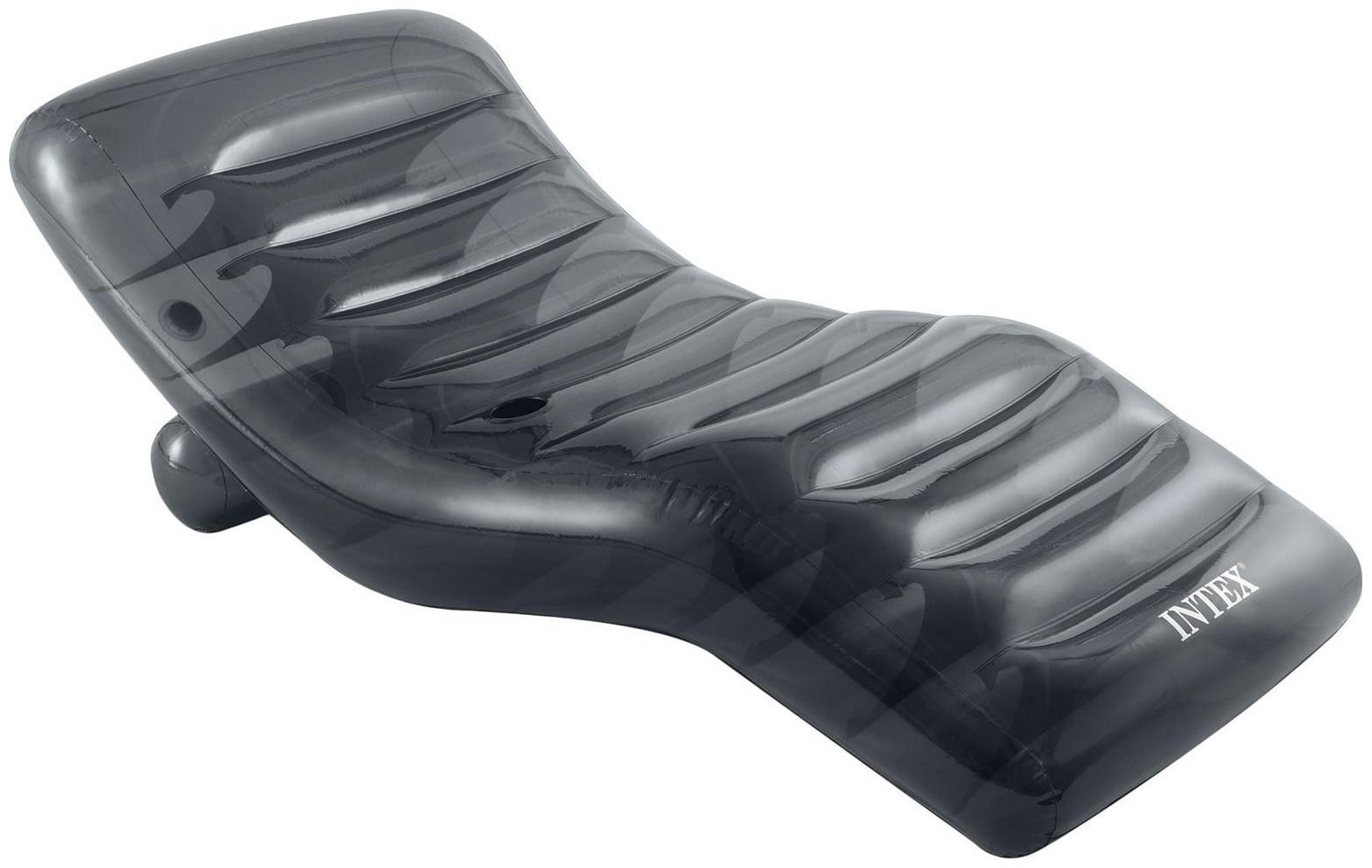 Шезлонг надувной для плавания 191 х 99 см, цвет черный 56875EU