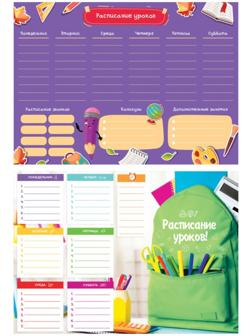 Расписание уроков с расписанием звонков А4 ArtSpace 