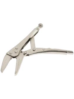 Зажим ручной ТУНДРА, удлиненный плоский захват, с фиксатором, 160 мм