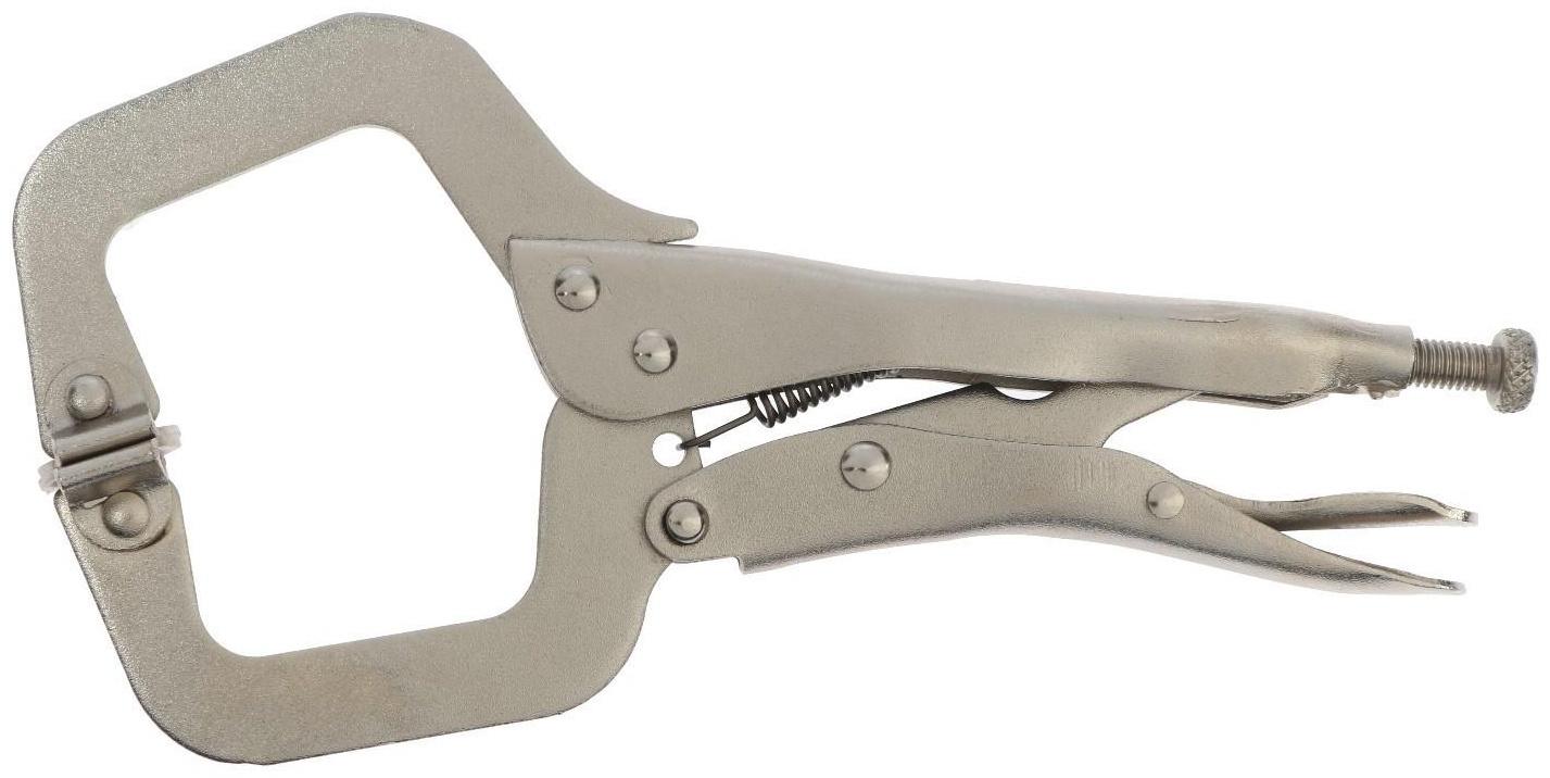 Зажим ручной ТУНДРА, точечный захват, подвижные губки, с фиксатором, 220 мм