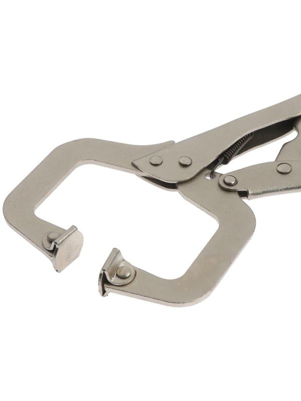 Зажим ручной ТУНДРА, точечный захват, подвижные губки, с фиксатором, 220 мм