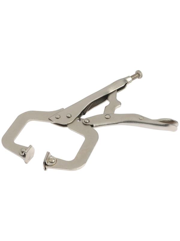 Зажим ручной ТУНДРА, точечный захват, подвижные губки, с фиксатором, 220 мм