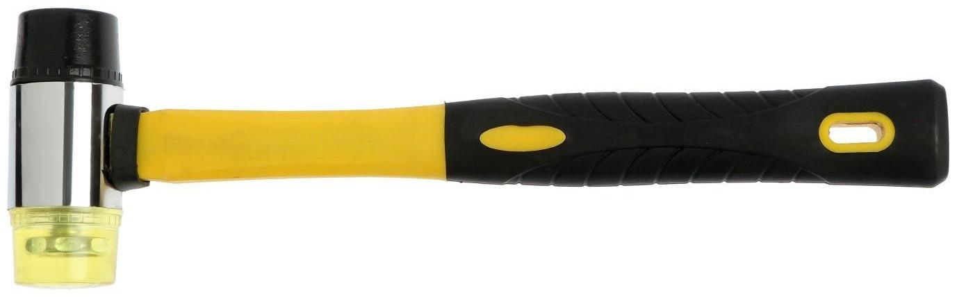 Молоток рихтовочный ТУНДРА, двухкомпонентная рукоятка, бойки 35 мм, 300 г