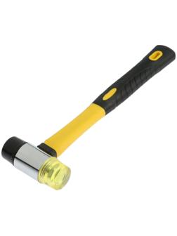 Молоток рихтовочный ТУНДРА, двухкомпонентная рукоятка, бойки 35 мм, 300 г