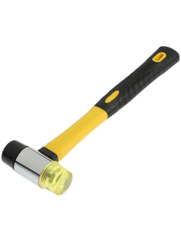 Молоток рихтовочный ТУНДРА, двухкомпонентная рукоятка, бойки 35 мм, 300 г