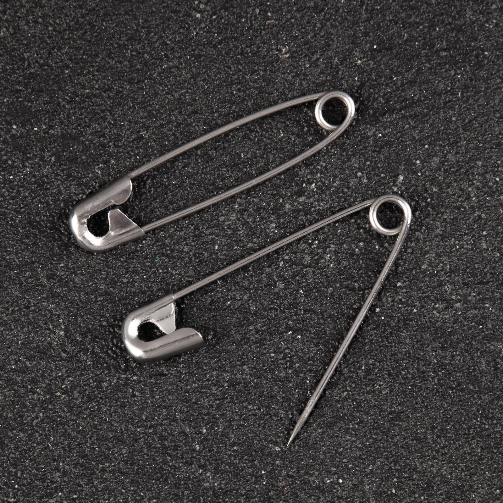 Булавки английские №1, 32 мм, 100 шт, цвет серебряный