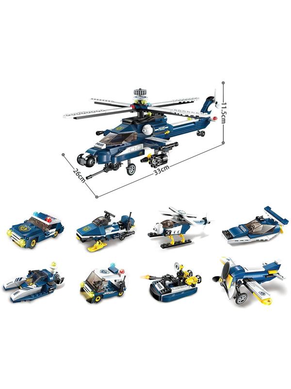 Конструктор Полиция «Полицейский транспорт», 8 видов, МИКС