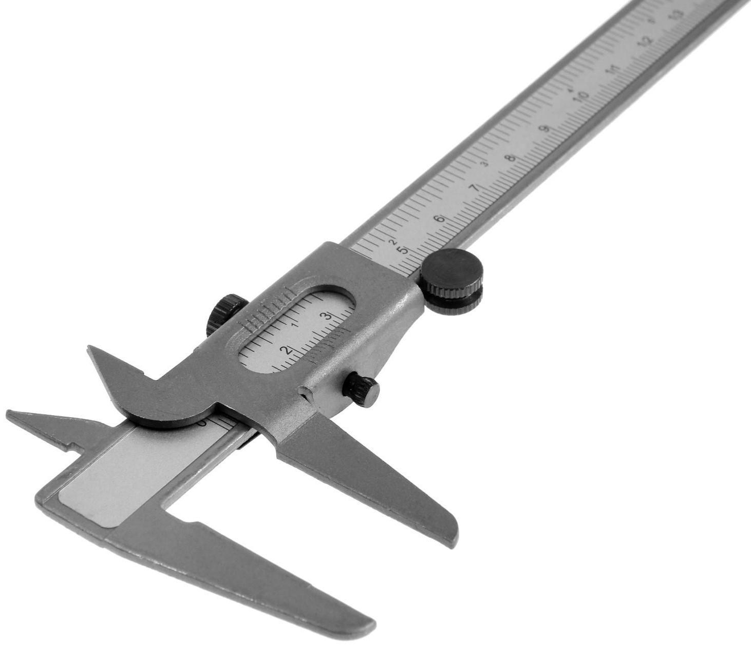 Штангенциркуль ЛОМ, металлический, с глубиномером, цена деления 0.05 мм, 150 мм