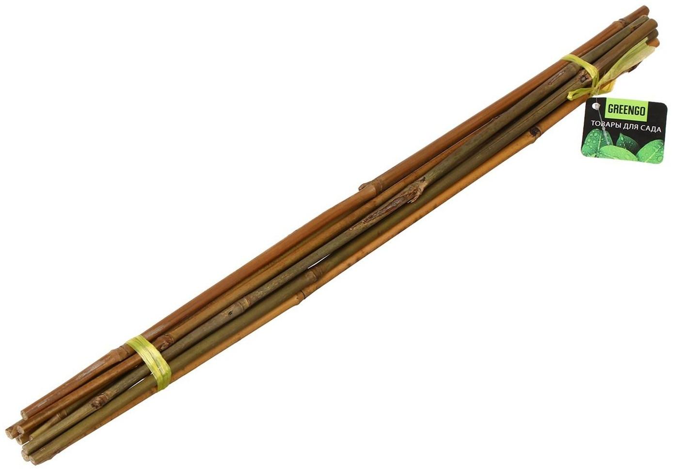 Колышек для подвязки растений, h = 60 см, d = 1 см, бамбук, Greengo