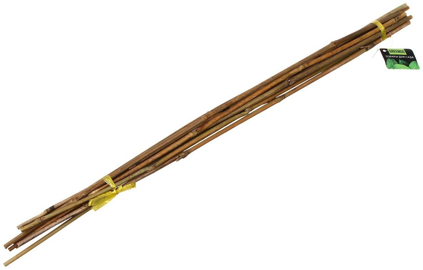Колышек для подвязки растений, h = 75 см, d = 1 см, бамбук, Greengo