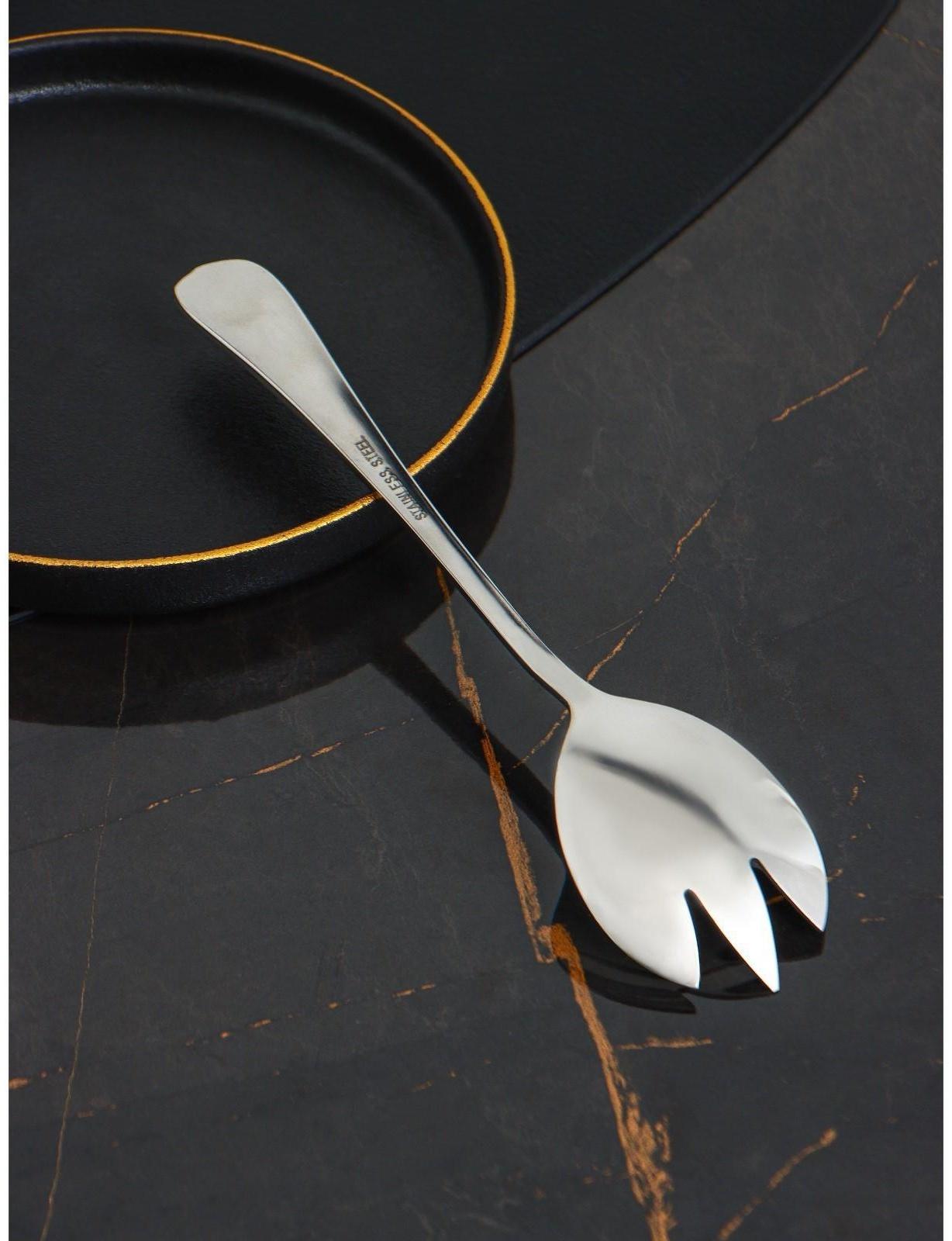 Вилка салатная из нержавеющей стали Доляна, h=19,8 см, толщина 2,2 мм, 410 сталь