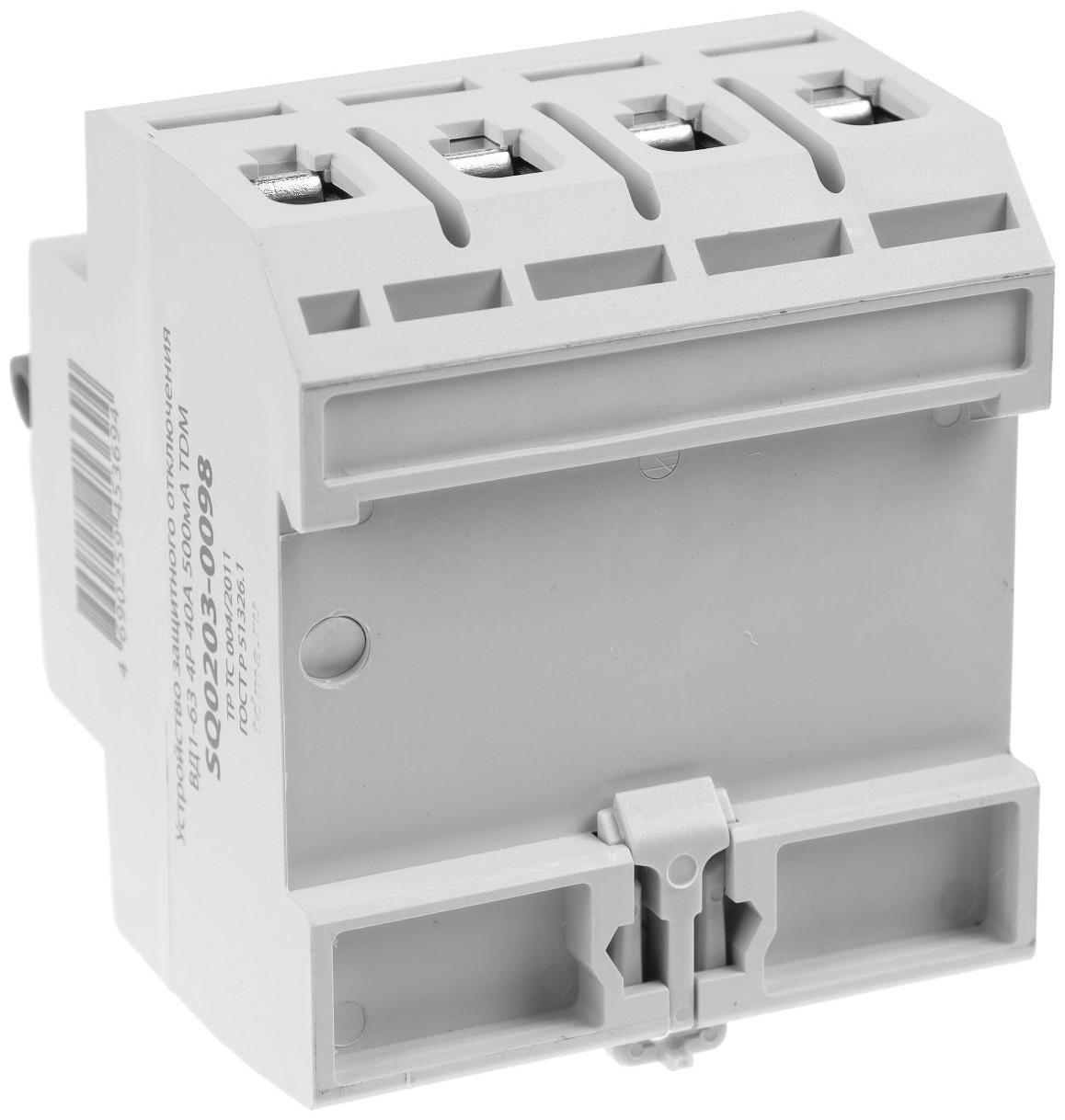 УЗО TDM ВД1-63, 4п, 40 А, 500мА, SQ0203-0098