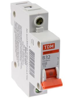 Выключатель автоматический TDM ВА47-63, 1п, 32 А, 4.5 кА, В, SQ0218-0042
