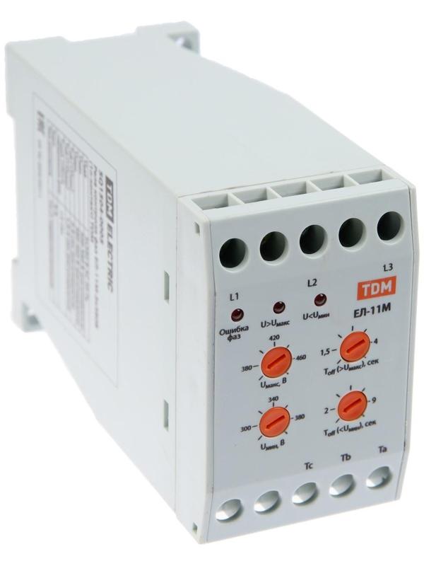 Реле контроля фаз TDM ЕЛ-11М, 3х380 В, 1п-контакт, SQ1504-0005
