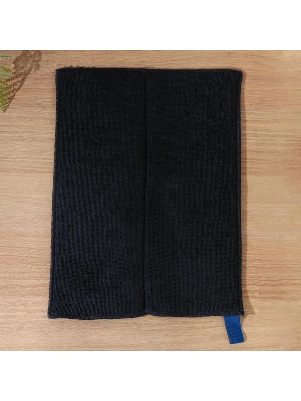 Коврик для сушки посуды Доляна «Лофт», 30×40 см, микрофибра, цвет чёрный