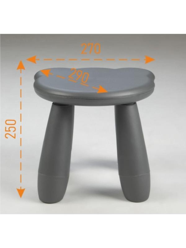 Детский табурет Медвежонок серый
