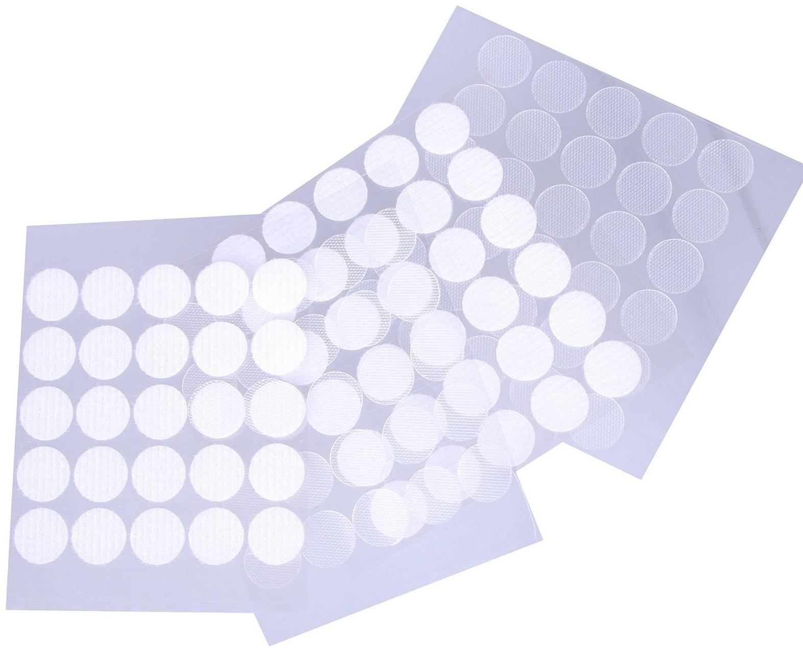 Липучка на клеевой основе «Круг прозрачный», набор 55 шт., размер 1 шт. — 1,5 см