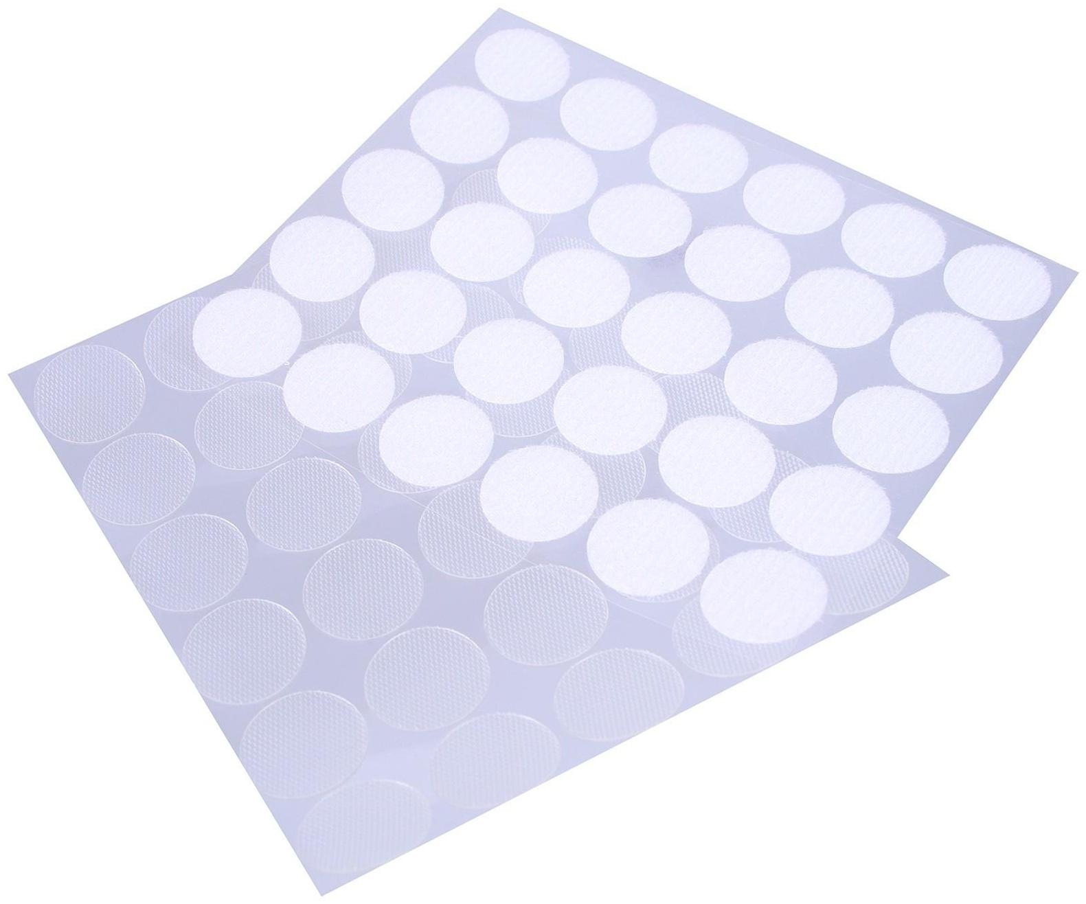 Липучка на клеевой основе «Круг прозрачный», набор 30 шт., размер 1 шт. — 2 см