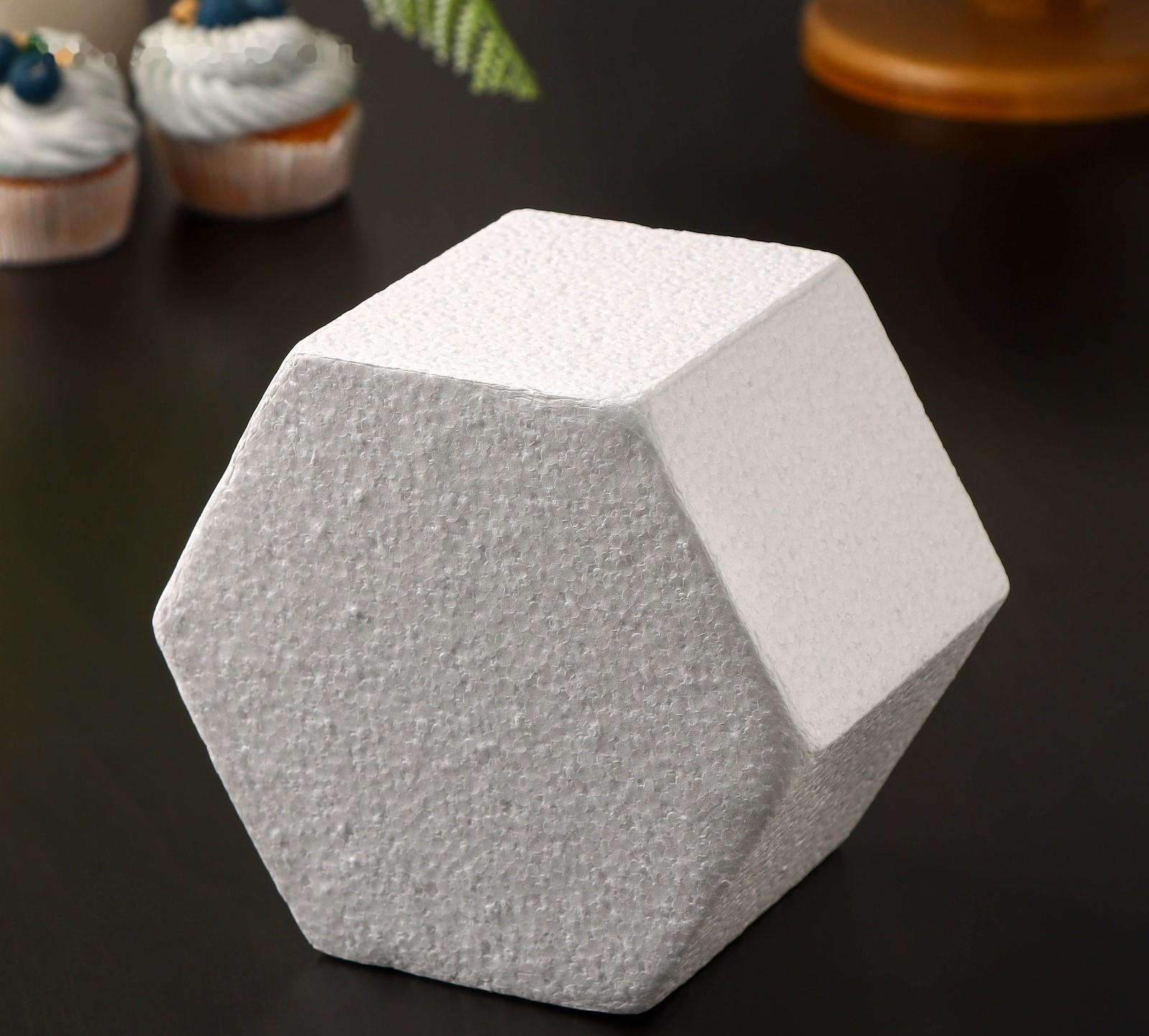 Фальшярус для торта «Шестигранник», d=16 см, h=10 см, цвет белый