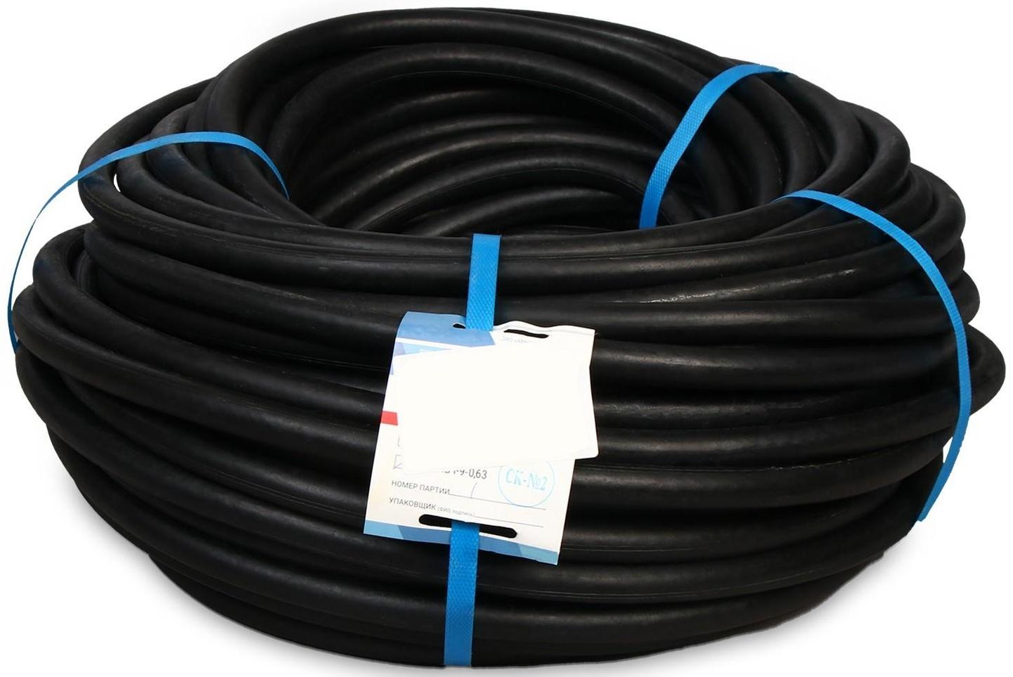 Шланг резиновый, d = 9 мм, L = 50 м, газовый, 1 класс, чёрный