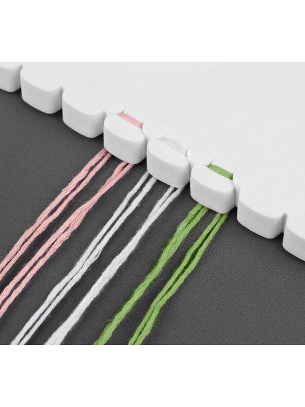 Органайзер для ниток мулине на 36 цветов, с наклейками, 27 см, цвет белый