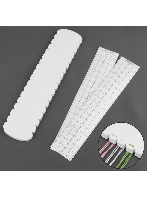 Органайзер для ниток мулине на 36 цветов, с наклейками, 27 см, цвет белый