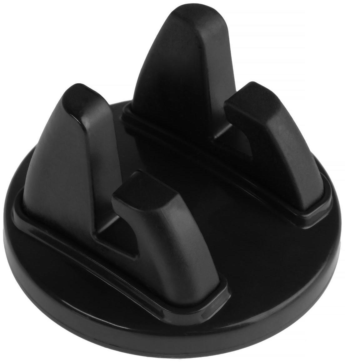 Держатель телефона, на клейкой основе, поворотный, черный