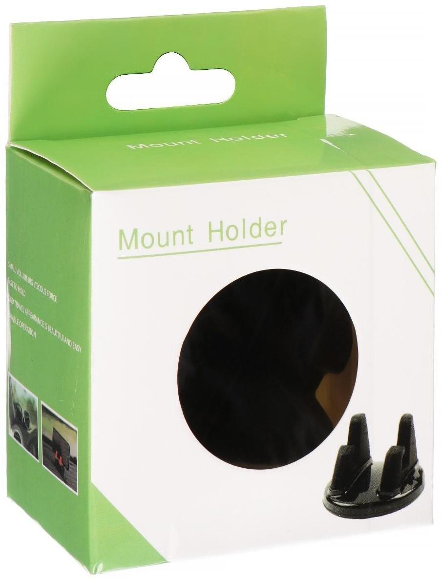 Держатель телефона, на клейкой основе, поворотный, черный