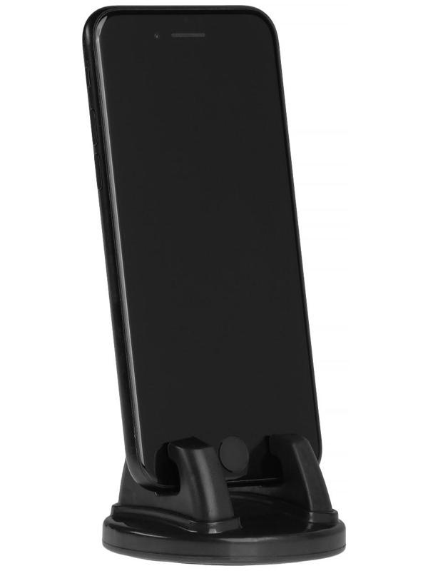 Держатель телефона, на клейкой основе, поворотный, черный
