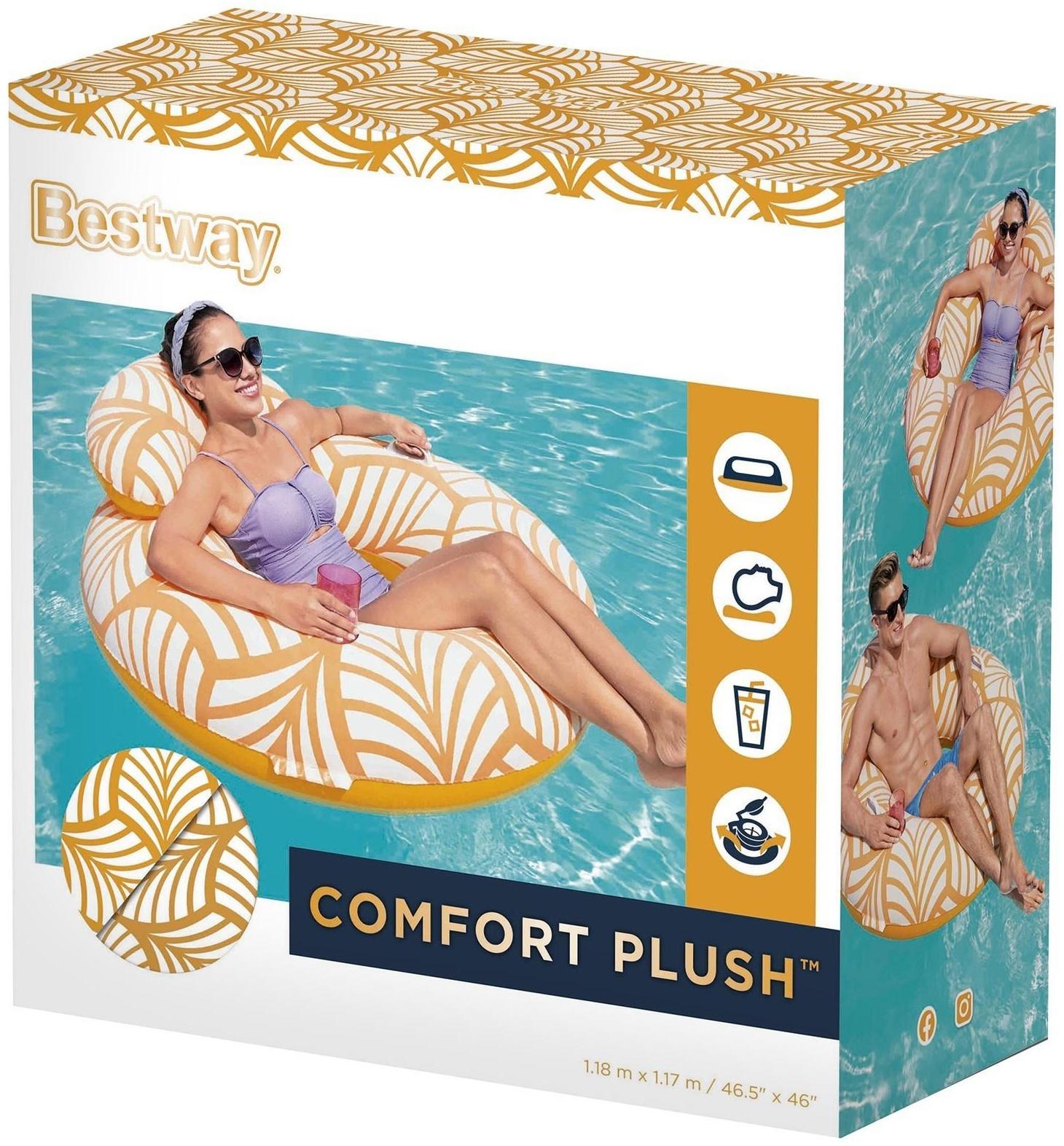 Круг для плавания с подушкой 118 x 117 см 43643