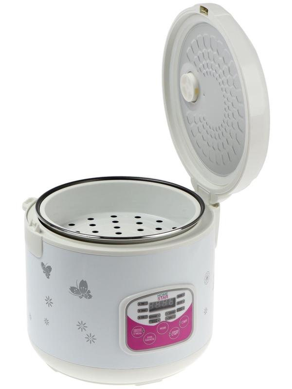 Мультиварка HOMESTAR HS-2022, 900 Вт, 5 л, 10 программ, антипригарное покрытие, белая