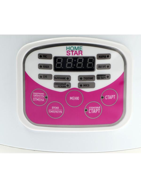 Мультиварка HOMESTAR HS-2022, 900 Вт, 5 л, 10 программ, антипригарное покрытие, белая