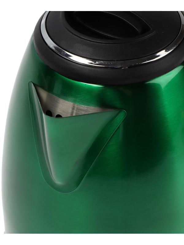 Чайник электрический МАТРЁНА MA-002, металл, 1.8 л, 1500 Вт, зелёно-чёрный