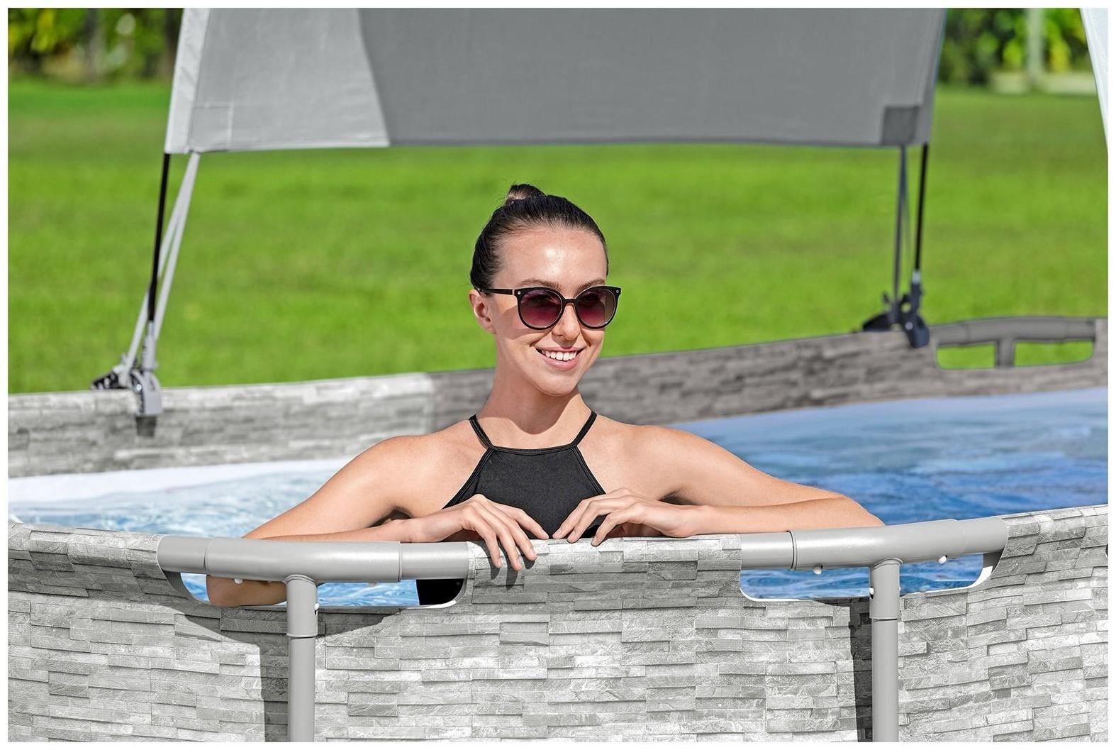 Навес для каркасного бассейна шириной бортов 210-340 см 58746