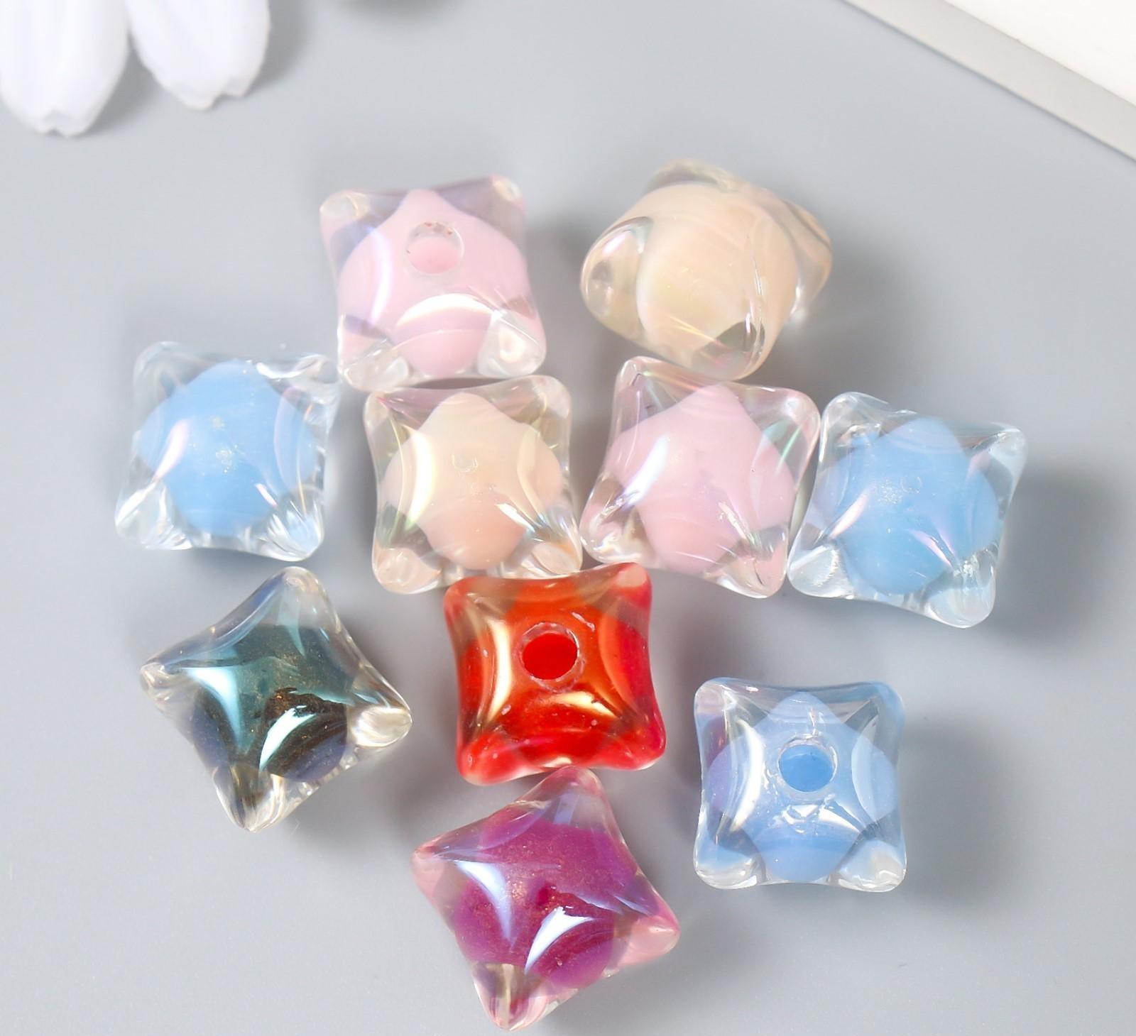 Бусина акрил с несквозным отверстием 