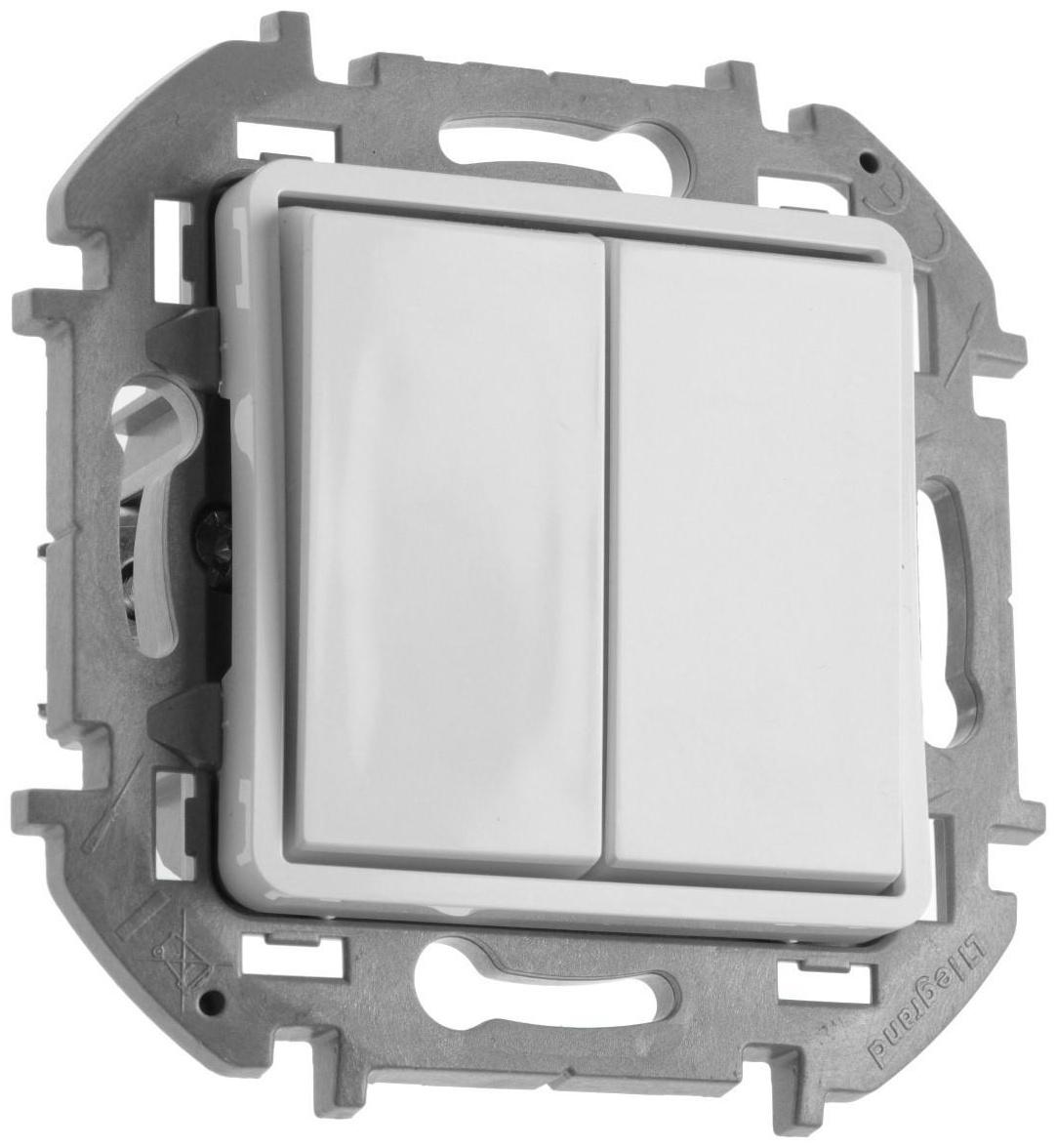 Переключатель Legrand INSPIRIA, 2-кл, 10 AX, 250 В, Белый