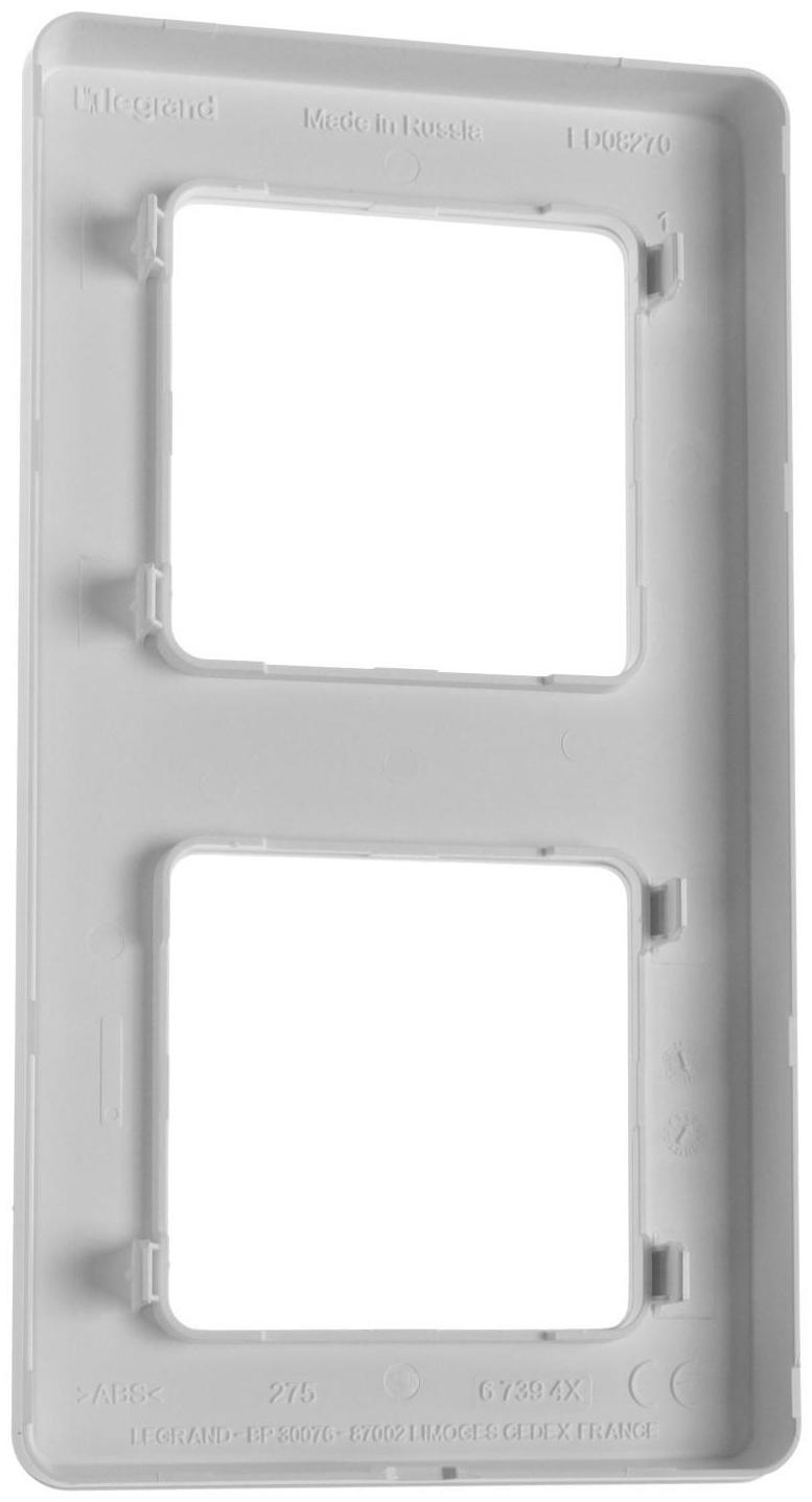 Рамка Legrand INSPIRIA, 2 пост, Белый