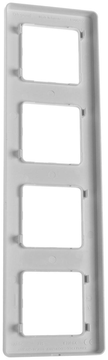 Рамка Legrand INSPIRIA, 4 пост, Белый