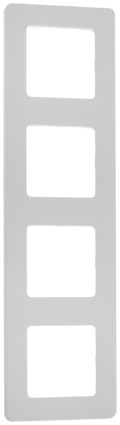 Рамка Legrand INSPIRIA, 4 пост, Белый