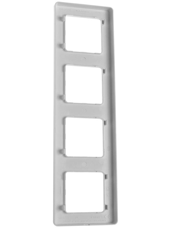 Рамка Legrand INSPIRIA, 4 пост, Белый